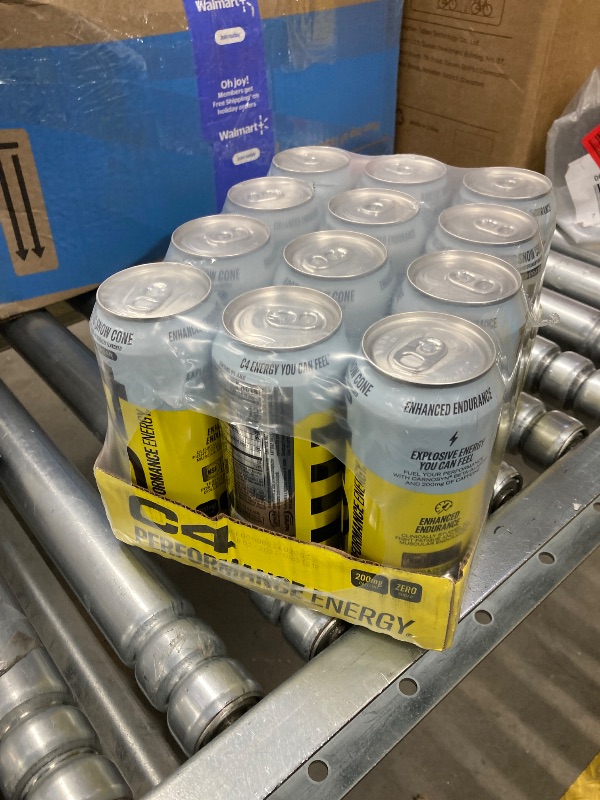 Photo 1 of ***BEST BY 02/2026*** C4 Carbonated Zero Sugar Energy Pre Workout Drink + Beta Alanine, (NEW) Sparkling Arctic Snow Cone, 16 Fl Oz, Pack of 12***BEST BY 02/2026***
