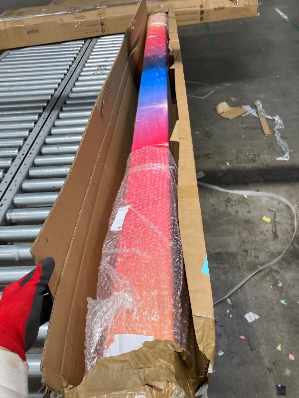 Photo 1 of ****THIS ITEM IS USED, IT IS UNKNOWN IF ANY PARTS ARE MISSING, AND IT IS UNKNOWN IF IT WORKS 100%.****7FINCOME Adjustable Balance Beam 8ft Rainbow, High and Lower Floor Beam Gymnastics Equipment for Kids Children, Gymnastics Beam with Legs for Home, Profe