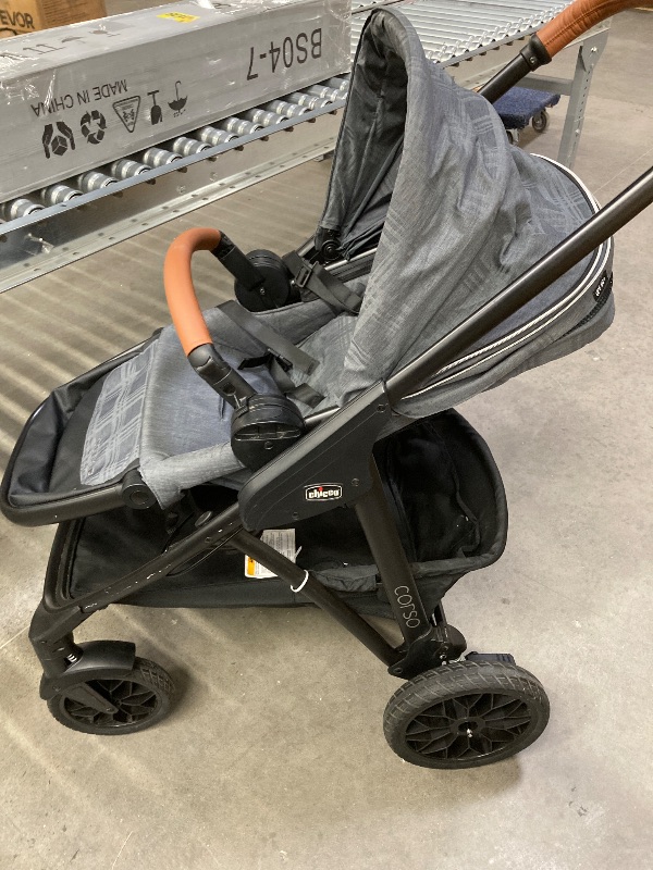 Photo 1 of **MISSING PARTS/NO CAR SEAT/NOT IN ORGINAL BOX****Chicco Corso Primo ClearTex Travel System, Includes Corso Primo ClearTex Stroller and KeyFit 35 Zip ClearTex Infant Car Seat, Stroller and Car Seat Combo, Infant Travel System | Aspen/Black