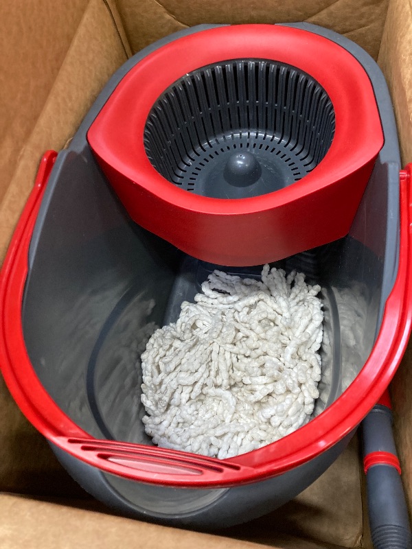 Photo 1 of ***used***O-Cedar RinseClean Spin Mop & Bucket System + 2 Extra Mop Heads| Clean with Clean Water | Removes 99% of Bacteria