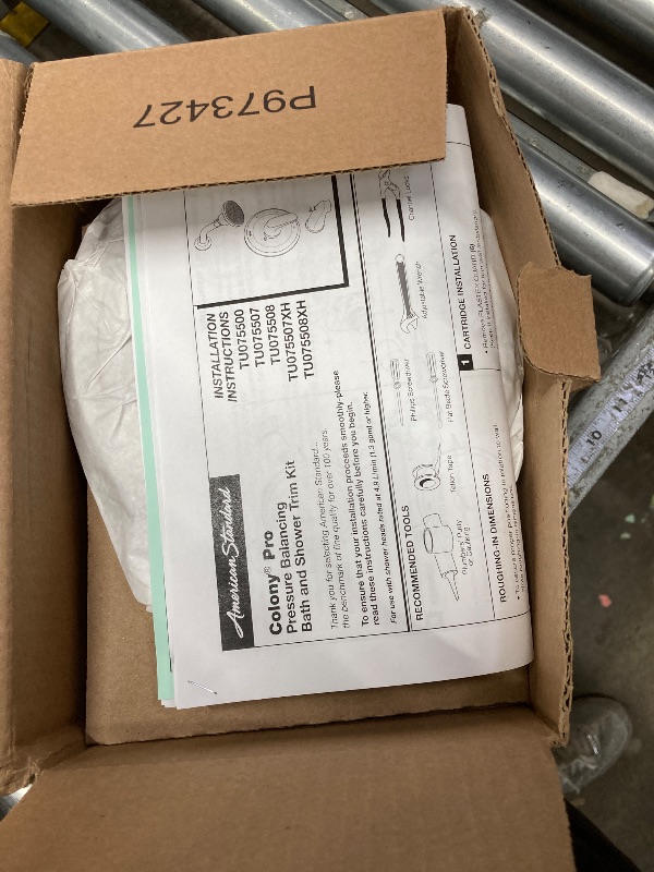 Photo 1 of ***ALL PARTS INCLUDED ARE IN THE PARTS PICTURES. IF YOU DO NOT SEE THE PART, IT IS NOT IN THE BOX***American Standard TU075508.295 Colony Pro Tub and Shower Trim Kit with Cartridge, 1.75 GPM, Brushed Nickel***ALL PARTS INCLUDED ARE IN THE PARTS PICTURES.