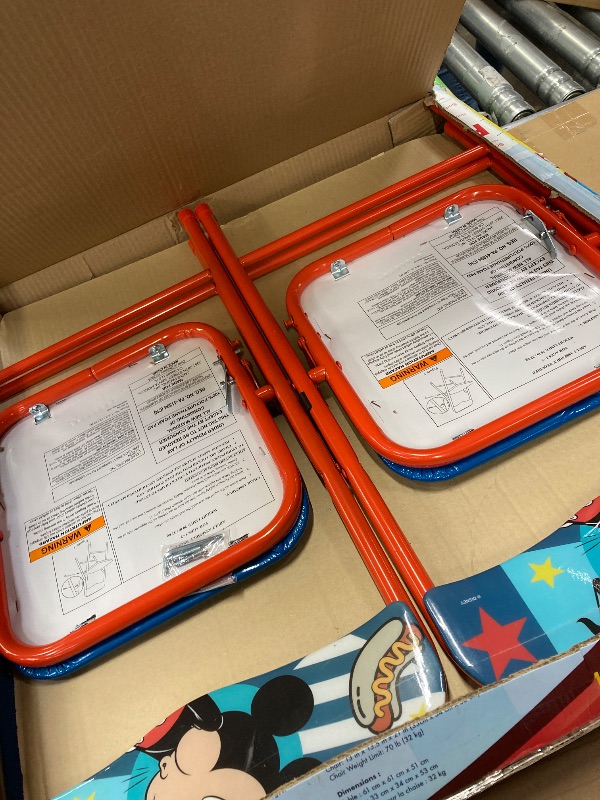 Photo 1 of  MICKEY MOUSE Kids 3-Piece Activity Table and Chair Set, RED
