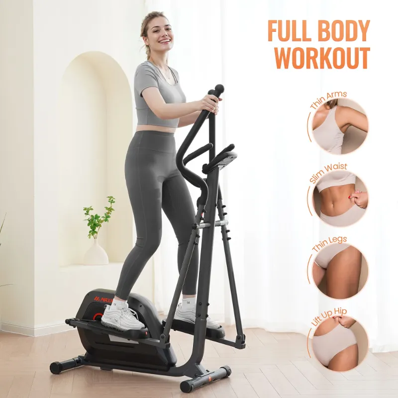 Photo 1 of **PARTS ONLY/DAMAGED SCREEN***MaxKare Silent Magnetic Elliptical Machine with 14 Resistance Levels for Home, Indoor Stationary Exercise Machine for Office, 15.5IN Pedals, 286lbs