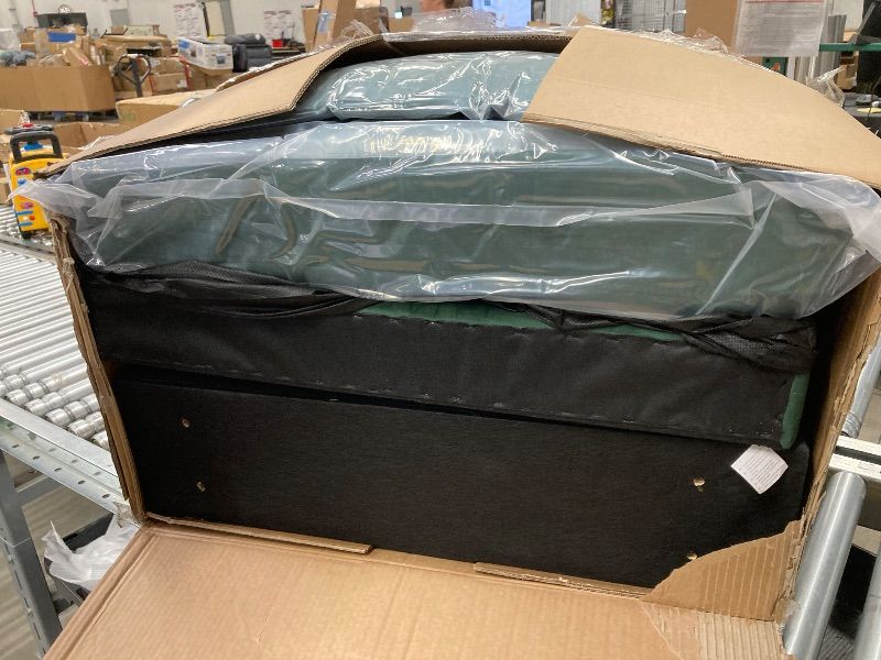 Photo 1 of ***ONLY HALF THE ITEM INCLUDED***1 BOX IX MISSING***Yaheetech Item: 960475 Green Couch Box 2 of 2 (MISSING BOX 1 OF 2)***ONLY HALF THE ITEM INCLUDED***1 BOX IX MISSING***