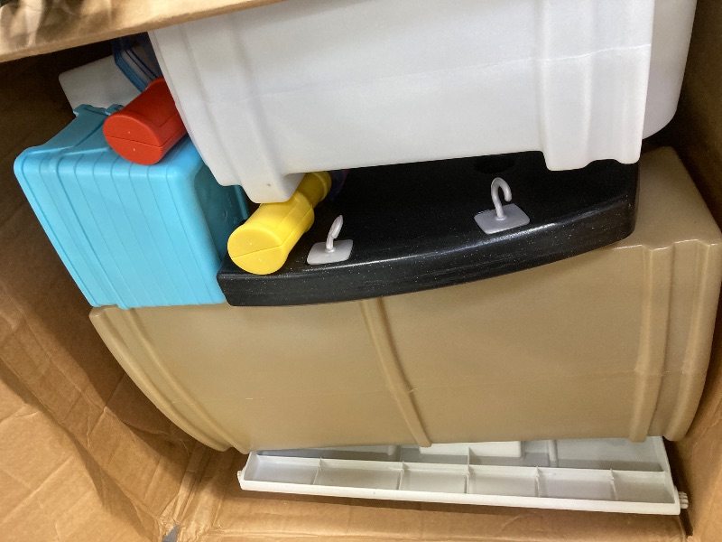 Photo 1 of ***ACESSORIES ARE MISSING***Step2 Great Gourmet Kids Kitchen Playset, Indoor/Outdoor Kitchenette, Interactive Play with Lights and Sounds, Made of Durable Plastic, Includes 33 Piece Toy Accessories, Toddlers 3+ Years Old, Tan***ACESSORIES ARE MISSING***