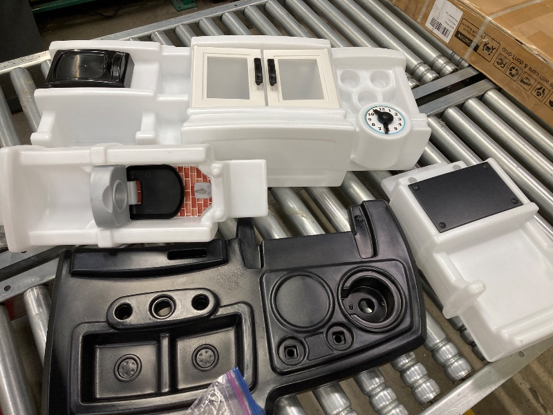 Photo 1 of ***ACESSORIES ARE MISSING***Step2 Great Gourmet Kids Kitchen Playset, Indoor/Outdoor Kitchenette, Interactive Play with Lights and Sounds, Made of Durable Plastic, Includes 33 Piece Toy Accessories, Toddlers 3+ Years Old, Tan***ACESSORIES ARE MISSING***