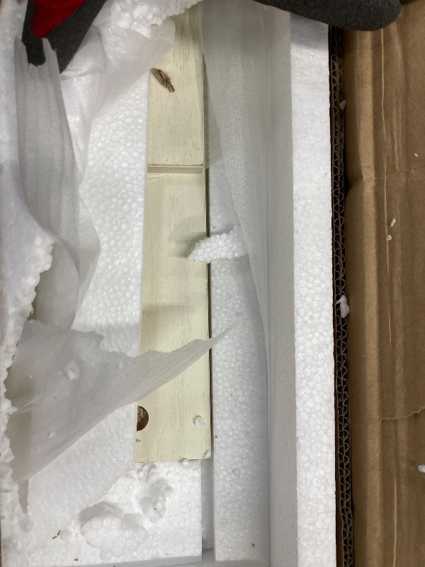 Photo 1 of ***BOX 1 OF 2  MISSING PART -SELLING AS IS *** 
VASAGLE Fireplace TV Stand for TVs up to 65 Inches, 18-Inch ELectric Fireplace with Remote, Farmhouse Entertainment Center, Media Console Table for Living Room, Rustic White and Honey Brown ULTV540W01   ***(