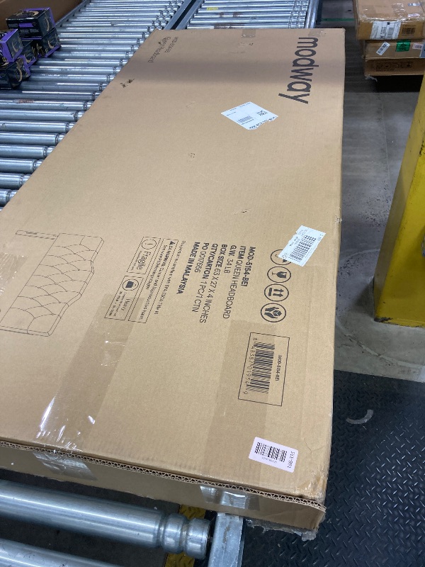 Photo 1 of Modway Annabel Tufted Button Linen Fabric Upholstered Queen Headboard in Beige