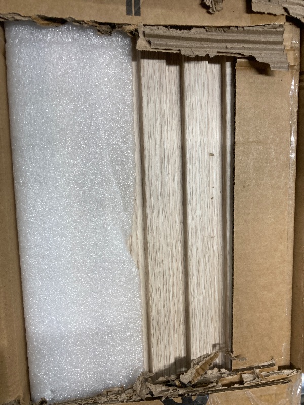 Photo 1 of ***MISSING ONE****LARWORKS WPC Slat Wall Panels 8 Pack 96" x 6", Waterproof Fluted Wall Paneling, Accent 3D Wall Panel for Wall Decor, Bathroom, Bedroom, Office - Low Grille Oak (Cover Approx.32 sq.ft)