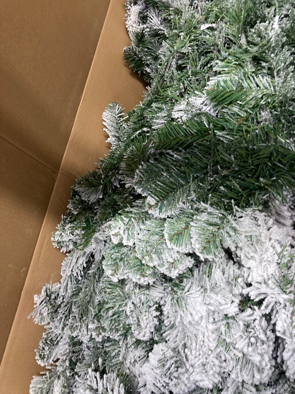 Photo 1 of ***LIGHTS DO NOT WORK***8.5-9FT Flocked Christmas Tree***LIGHTS DO NOT WORK***