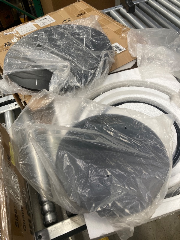 Photo 1 of ***MISSING PARTS***SELLING AS PARTS ONLY**** 
Black Marble Nesting Coffee Table for Small Place 24 in 2 Sets High Side End Sofa Table Nightstand Modern Furniture Living Room Cabin Bed Room Dining Room Garden 4 You (Black Marble)  ***(BOX RIPPED/TORN)***