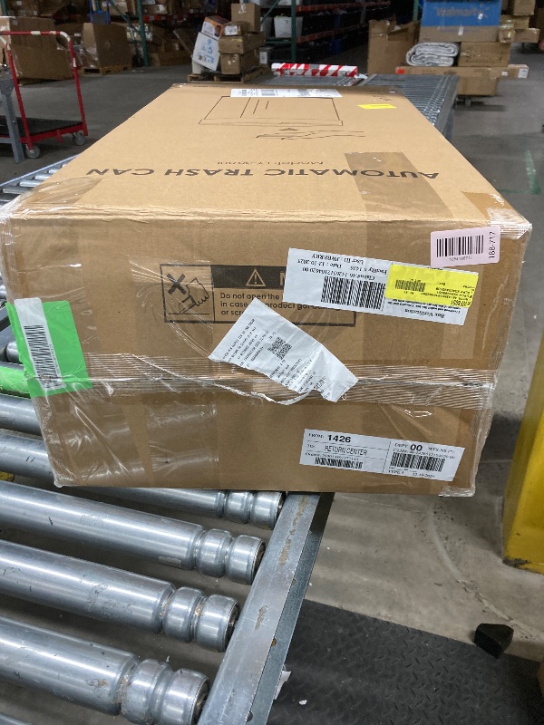 Photo 1 of 13 Gallon/50 L Kitchen Trash Can with Touch-Free & Motion Sensor Lid, Plastic Cute Automatic Trash Can for Bathroom & Bedroom