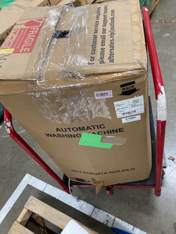 Photo 1 of ***PARTS ONLY -SELLING AS IS *** Kcpolre Portable Washing Machine, 17.8 lbs Full-Automatic Small Washing Machine for Apartment, 10 Wash Programs with Drain Hose Dorm Size Portable Washer for Home, College, Gold  ***(USED SCUFFS/SCRATCHES/DENT, BOX RIPPED/