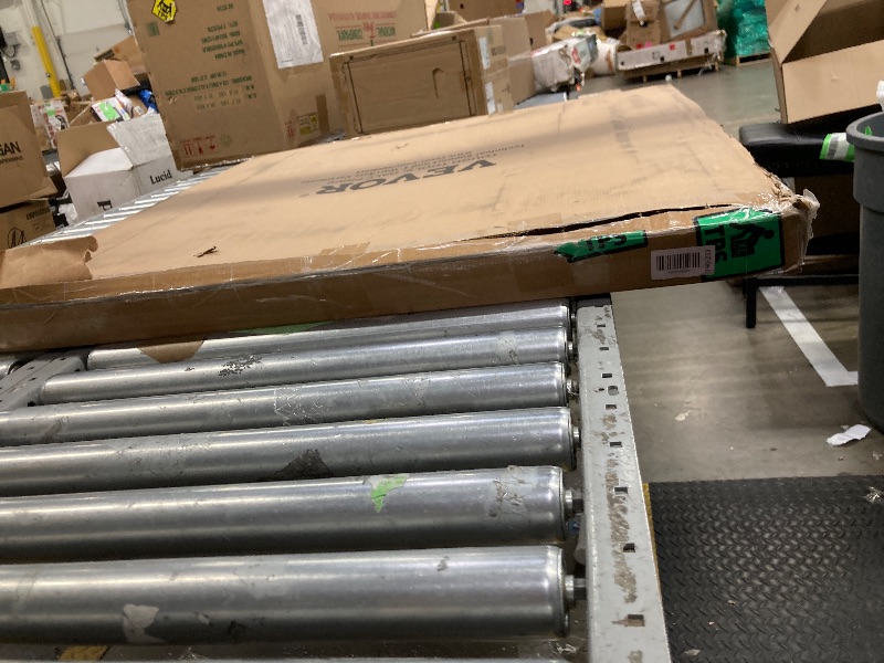 Photo 1 of **MISSING GREEN TABLE COVER***VEVOR Mahjong Table, 4 Player Folding Domino Table with Wear-Resistant Green Tabletop, Portable Square Card Table with 4 Cup Holders & 4 Chip Trays for Mahjong Poker Puzzles, 35.4 x 35.4-inch