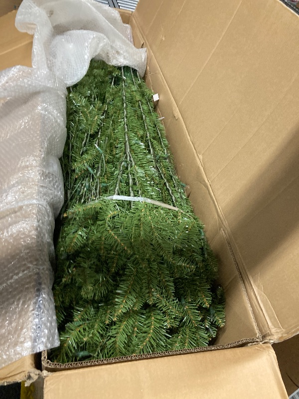 Photo 1 of ***partial set only 1box of 2****National Tree Company 12 ft Pre-Lit Dunhill Fir Artificial Christmas Tree, 1,500 Clear Lights, 7,794 Tips, Includes Stand, Green