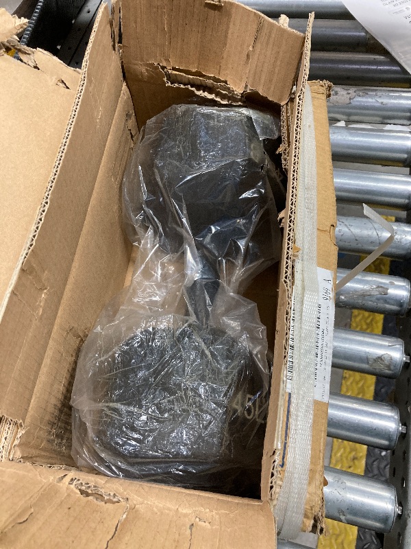 Photo 1 of ***only one***BalanceFrom Rubber Encased Hex Weights Dumbbells Set, Cast Iron Hand Weights with Anti-Slip Grip for Home Gym Strength Training 35LB