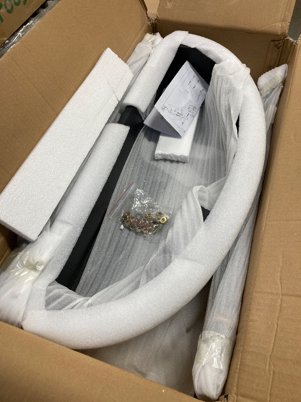 Photo 1 of *** REFERENCE***unipaws Fluted Half Moon Console Table, Modern 2-Tier Black Entryway Console with Storage, Sofa Back Table for Living Room, Hallway & Foyer (36" Width)