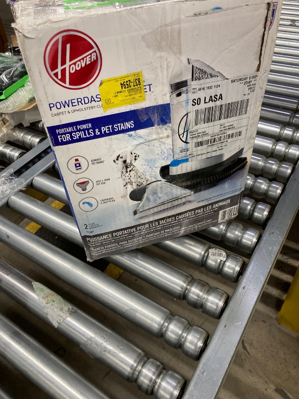Photo 1 of ***USED, SELLING AS IS CONDITION -AS PARTS ONLY*** 

Hoover PowerDash GO Pet+ Portable Carpet + Upholstery Spot Cleaner Machine, Lightweight Spot and Upholstery Shampooer Machine, Pet Stain Remover, Pair with Hoover Portable Spot Cleaner Solution