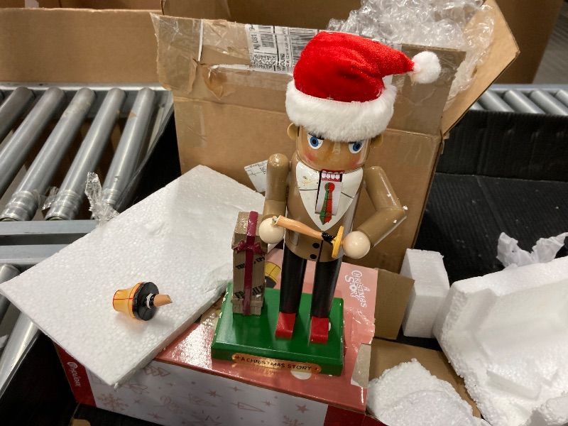 View 2 of ***BROKEN PIECE AS PICTURED***Kurt Adler 11" A Christmas Story Mr. Parker with Leg Lamp Nutcracker***BROKEN PIECE AS PICTURED***