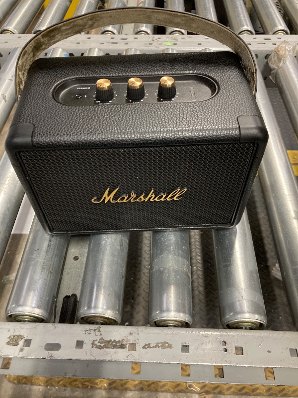 Photo 1 of ***(MISSING CABLE CORDS -SELLING AS PARTS ONLY)*** 
Marshall Kilburn II Bluetooth Portable Speaker - Black & Brass