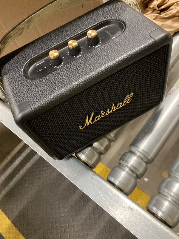 Photo 1 of ***(MISSING CABLE CORDS -SELLING AS PARTS ONLY)*** 
Marshall Kilburn II Bluetooth Portable Speaker - Black & Brass
