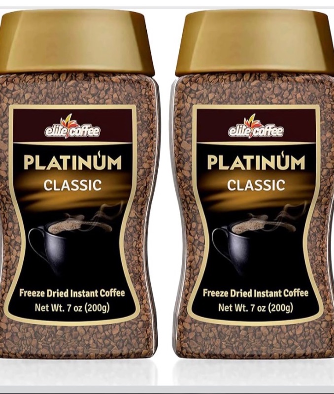 View 1 of ***ONLY ONE JAR***Elite Platinum Freeze Dried Instant Classic Coffee 7.5oz | Kosher for Passover | Glass Jar | Rich Aroma