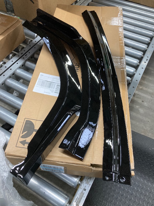 Photo 1 of **The description is for reference only.** 3Pcs Car Front Bumper Lip Chin Splitter Spoiler Diffuser Bumper Body Kit Compatible for Subaru WRX STI 2015 2016 2017 2018 2019 Accessories(Glossy Black)