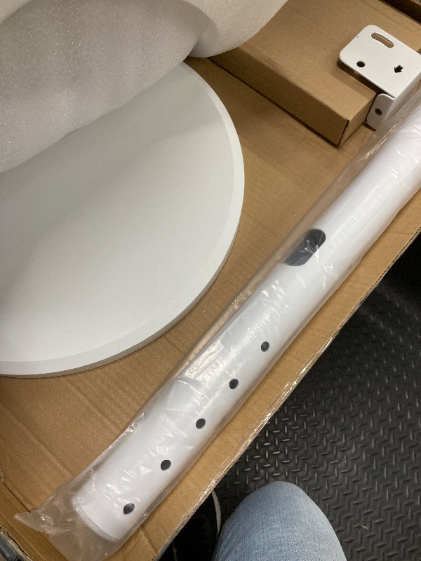 Photo 1 of **THE DESCRIPTION IS FOR REFERENCE ONLY.***LLDEPLL Floor Mobile TV Stand with Power Outlet, Rolling TV Cart for 27-65 Inch OLED LED Monitors, 6 Levels of Height Adjustment, Ambient Lighting on The Bottom Wheels Holds up to 88lbs, 400x400mm