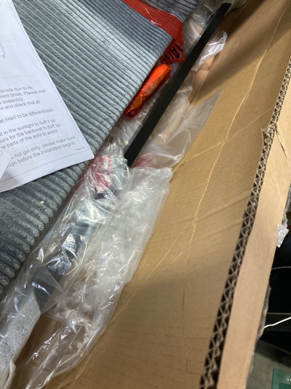 Photo 1 of ***MISSING PARTS -SELLING AS IS*** Welzona 47.2" Convertible Sofa Bed Couch, Comfy Corduroy Couch Bed, All in 1 Loveseat Sleeper Sofa, Love Seat Sleeper Bed, Modern Couches for Living Room/Apartment/Home/Office, Grey