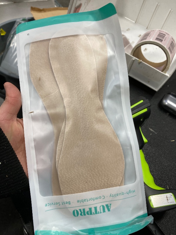 Photo 1 of (2 Pairs) Pigskin Non-Slip High Heel Cushion Inserts Arch Support, Shock & Sweat Absorption, Adhesive Shoe Insoles for Dress Shoes Flats Boots Sandals Relief Blister Callus Pain, Fits Women 8-12 Size