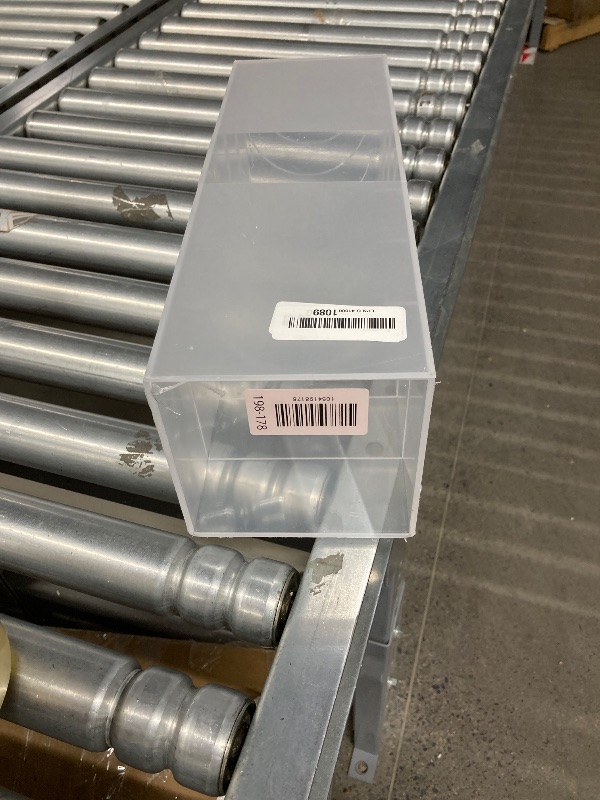 Photo 1 of **CASE HAS MINOR CRACK**CLBDRESS Belt Organizer, Acrylic Belt Storage Organizer for Closet with Dust Cover, 7 Compartments Belt Box for Drawer, Clear Belt Holder, Display Case for Tie and Bow Tie for Men, Women