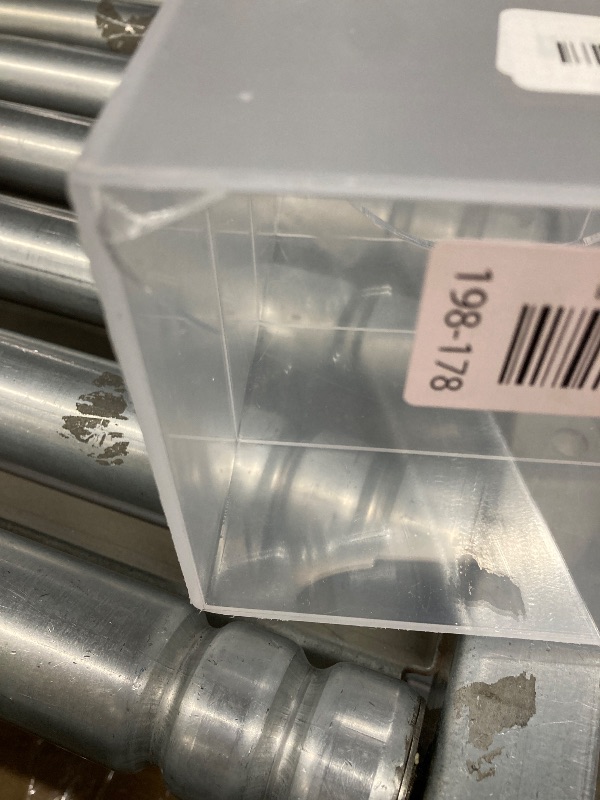 Photo 1 of **CASE HAS MINOR CRACK**CLBDRESS Belt Organizer, Acrylic Belt Storage Organizer for Closet with Dust Cover, 7 Compartments Belt Box for Drawer, Clear Belt Holder, Display Case for Tie and Bow Tie for Men, Women