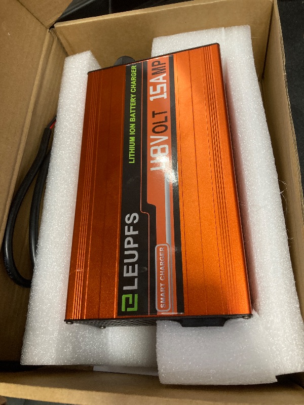 Photo 1 of ***(DAMAGE -SELLING AS PARTS ONLY)*** 48 Volt Lithium Battery Charger for Golf Cart. 15 AMP LiFePO4 Battery Charger with Anderson Plug, 16FT, 2025 Upgrade,(Output: 58.4 Volts 15A) 3-5 Hours Full Charge, Smarter