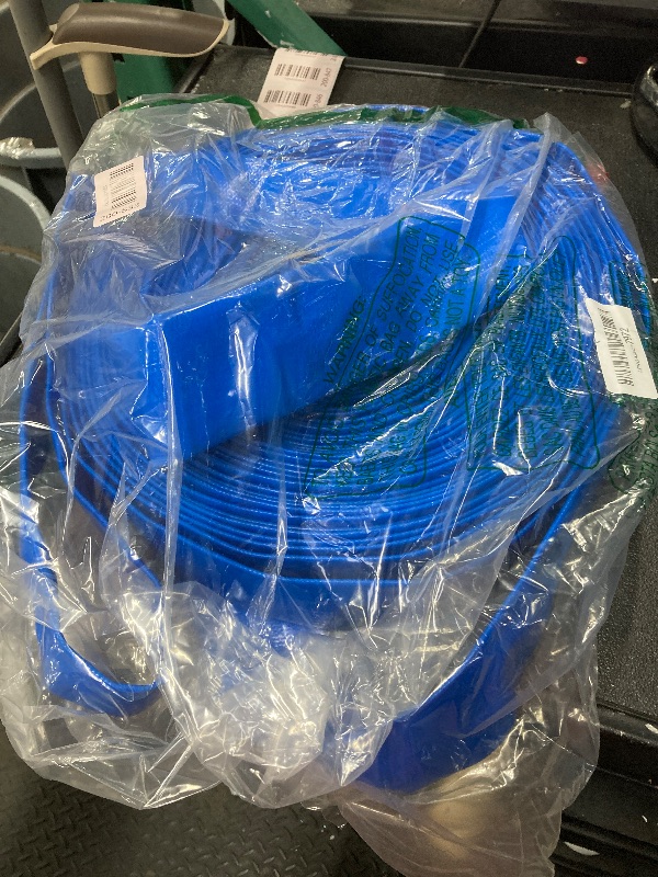 Photo 1 of 1.5" x 100 ft Backwash Hose for Swimming Pools, Heavy Duty PVC Lay Flat Water Discharge Hose,Durable Pool Drain Hose with Aluminum Pin Lug Fittings for Pump And Filters