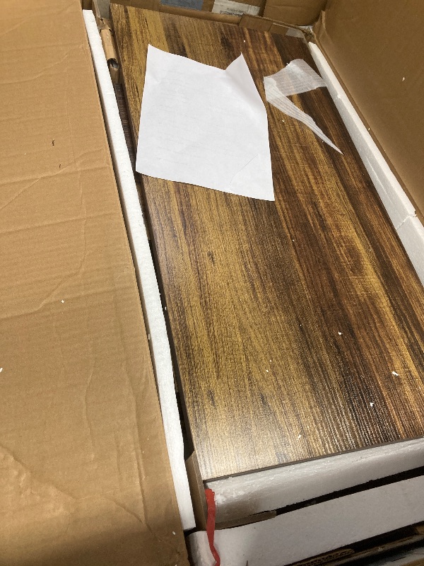 Photo 1 of **The photo and description are for reference only.***LITTLE TREE 78-Inch L-Shaped Executive Desk, Modern Desk with Drawers & File Cabinet, Large Walnut Office Workstation with Storage Shelves for Home Office