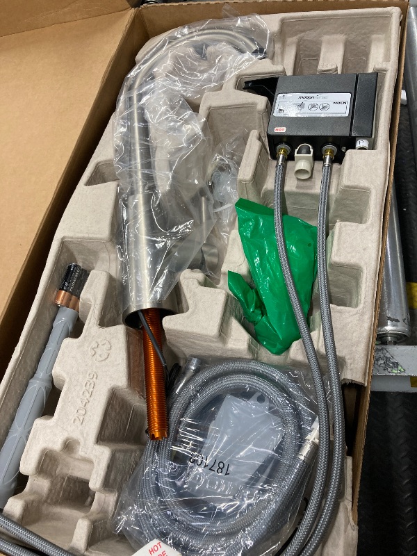 Photo 1 of Moen Riley Spot Resist Stainless Hands-Free Touchless Sensor Single Handle Pull Down Kitchen Faucet, 7402EWSRS