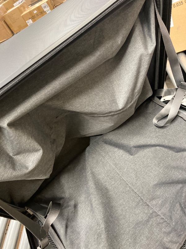 Photo 3 of LEVEL8 Large Suitcase with Wheels, Checked Luggage, Lightweight Luminous Textured Tsa Approved Medium Hardside Large Luggages, 24 Inch, Black