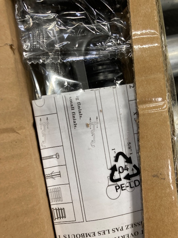 Photo 1 of 1 Inch Modern Double Window Curtain Rods,72-144 Inch Adjustable Telescoping Heavy Duty Stylish Drapery Rods Decorative Solid Square Allufer Finials for Dual Curtain Rod Window Treatment,Matte Black