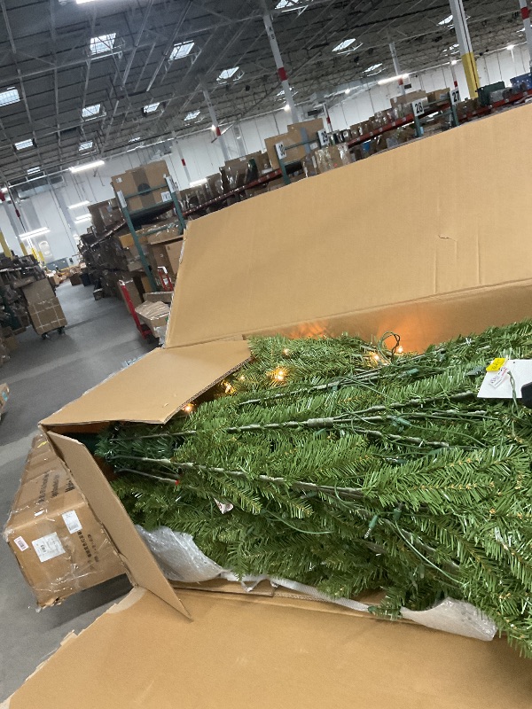 View 4 of ***THIS IS BOX 2 OF 2 ONLY***IT IS ONLY HALF THE TREE***National Tree Company 12 ft Pre-Lit Dunhill Fir Artificial Christmas Tree, 1,500 Clear Lights, 7,794 Tips, Includes Stand, Green***THIS IS BOX 2 OF 2 ONLY***IT IS ONLY HALF THE TREE***