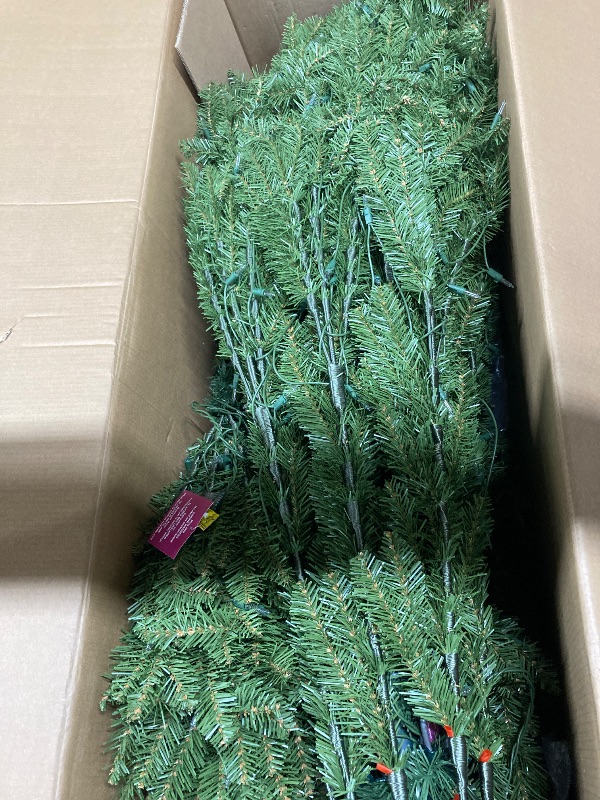 View 2 of ***THIS IS BOX 2 OF 2 ONLY***IT IS ONLY HALF THE TREE***National Tree Company 12 ft Pre-Lit Dunhill Fir Artificial Christmas Tree, 1,500 Clear Lights, 7,794 Tips, Includes Stand, Green***THIS IS BOX 2 OF 2 ONLY***IT IS ONLY HALF THE TREE***