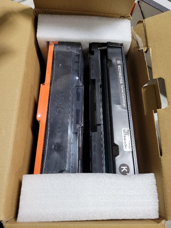 Photo 1 of (With Chip) Compatible 215A Toner Cartridges 4 Pack Replacement for HP 215 A 215X Cartridges W2310A W2311A W2312A W2313A Use with Color Pro MFP M183fw M182nw M182n M155a M155nw Printer (BK/C/M/Y)