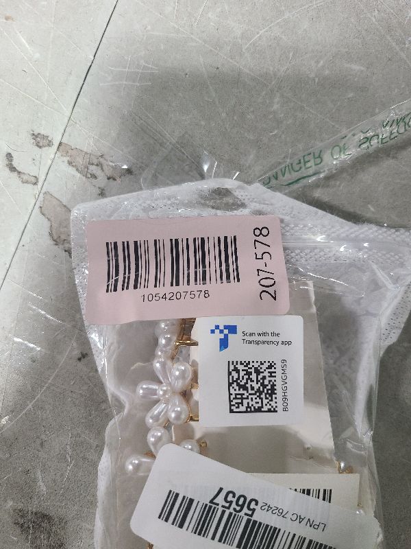 Photo 1 of 10 Pcs Small Mini Pearl Claw Clips with Flower Design, Sweet Artificial Bangs Clips Decorative Hair Accessories for Women Girls