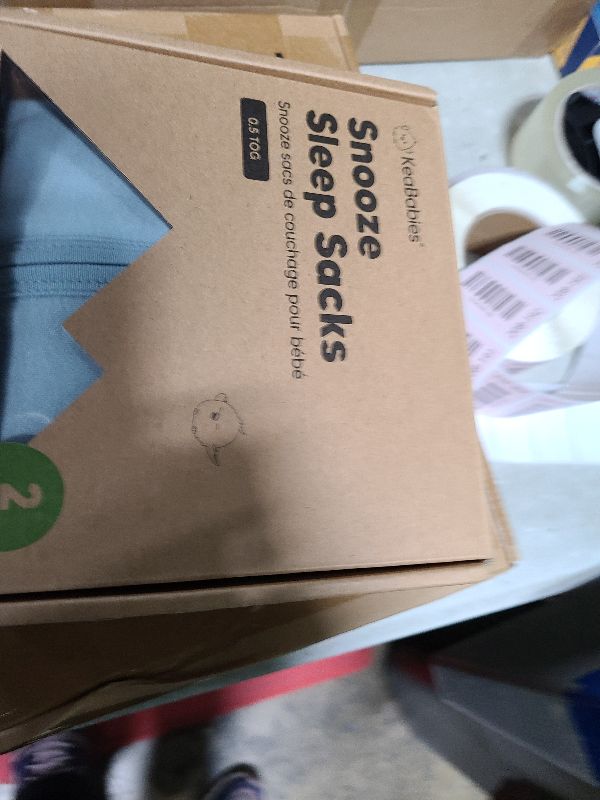 Photo 1 of 2-Pack Baby Sleep Sacks, Zipper Wearable Blanket - 0.5TOG Organic Cotton, Lightweight, Soft Cozy Infant Sleeping Sack 3-6 months, Easy to Wear Small Newborn Transition Swaddles Sleepsacks (Glacier)