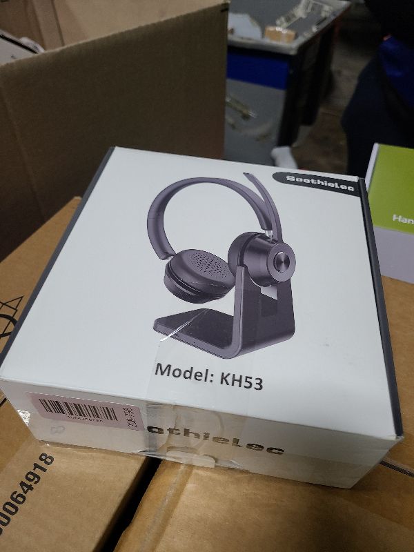 Photo 1 of (Upgraded Version) Wireless Headset, Bluetooth Headset with Noise Cancelling Microphone, Best Headphones with Mic Mute & USB Dongle for PC/Computer/Laptop/Cell Phones/Remote Work/Call Center