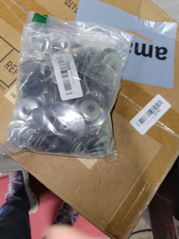 Photo 1 of (200 pcs) 3/8"x1" Sealing Washers 304 Stainless Steel Neoprene EPDM Bonded