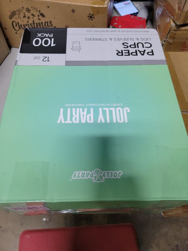 Photo 1 of [100 Pack] 12 oz Paper Coffee Cups, Disposable Paper Coffee Cup with Lids, Sleeves, and Stirrers, Hot/Cold Beverage Drinking Cup for Water, Juice or Tea, Suitable for Home, Shops and Cafes