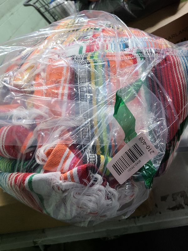 Photo 1 of 15 Pcs Mexican Table Runner Fiesta Mexican Theme Party Decoration for Cinco de Mayo Fiesta Party Serape Zarape Table Runner 14 x 84 Inch (Fresh Style)