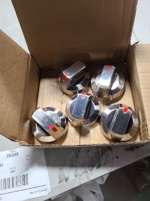 Photo 1 of ?5-Pack? Upgraded DG64-00473A Burner Control Dial Knob Range Oven Replacement Compatible with Samsung Gas Range/Oven/Stove,Sturdy Stainless Steel Reinforcement Ring.