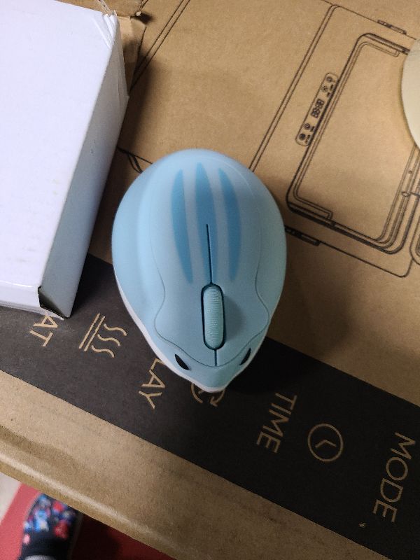 Photo 1 of 2.4GHz Wireless Mouse Cute Hamster Shape Less Noice Portable Mobile Optical 1200DPI USB Mice Cordless Mouse for PC Laptop Computer Notebook MacBook Kids Girl Men Women Mom Dad Gift (Blue)