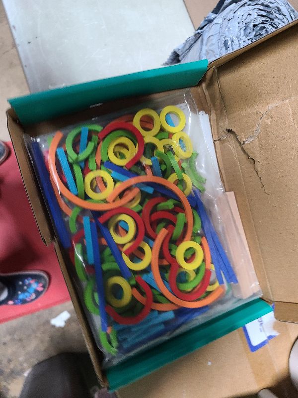 Photo 1 of 142pcs Wooden Pattern Blocks Shape Puzzles Sticks & Rings Wooden Tangram Puzzle Stem Preschool Brain Teaser Montessori Toys Gift for 3 4 5 Years Old Activity Kids Boy Girl